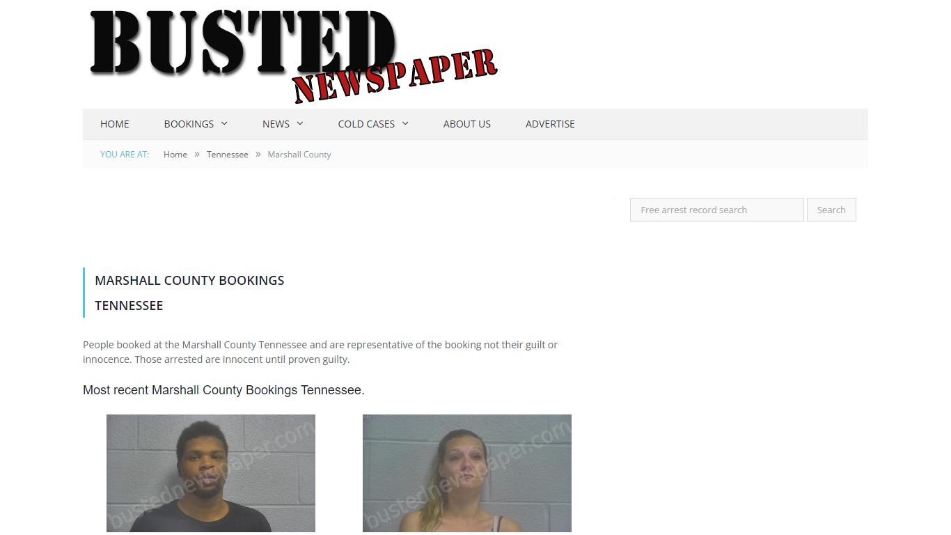 Marshall County, TN Mugshots - BUSTEDNEWSPAPER.COM